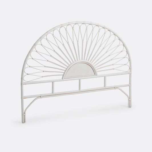 Tête De Lit Rotin Blanc