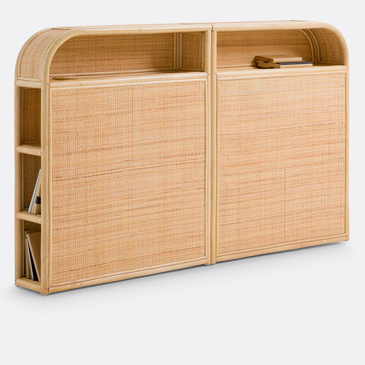 Tête De Lit Rotin Avec Rangement