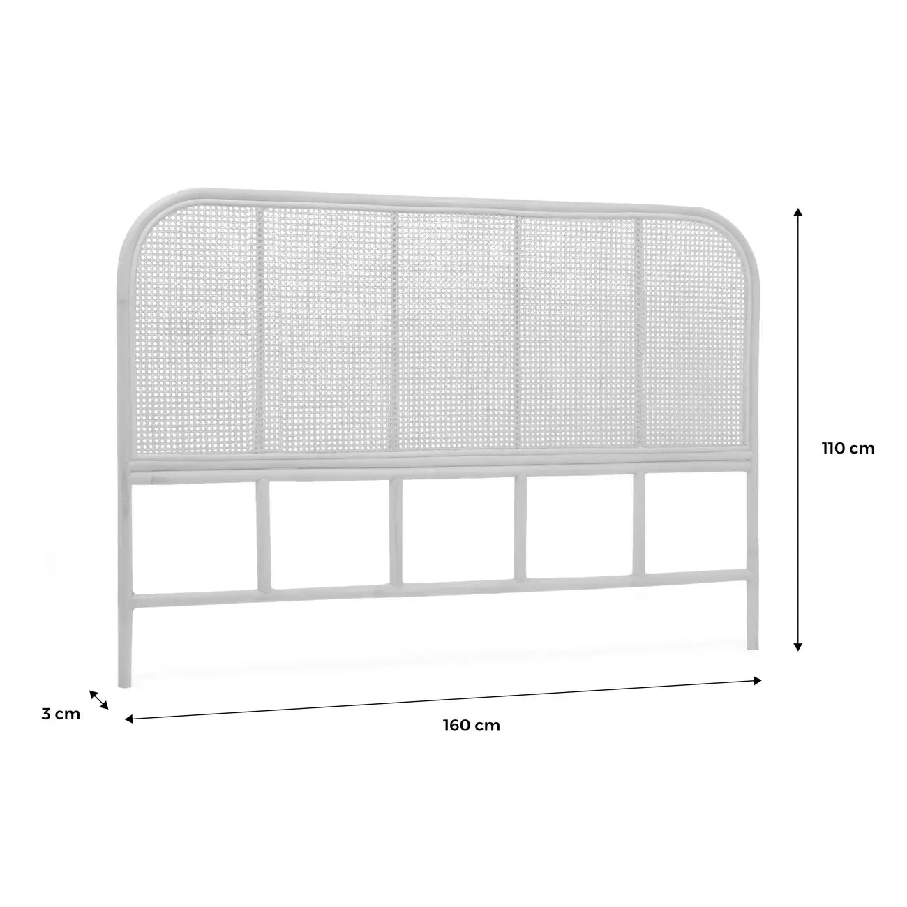 Tete De Lit Rotin Cannage 160