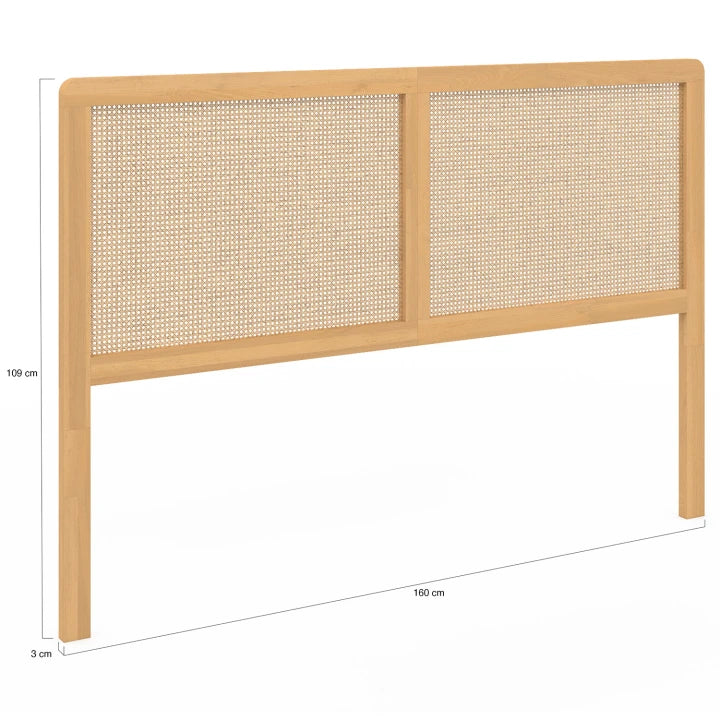 Tête De Lit Rotin Cannage 160 Beige