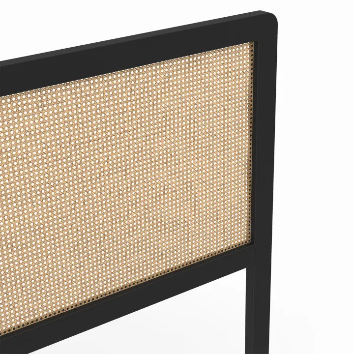 Tête De Lit Rotin Cannage 160 Noir