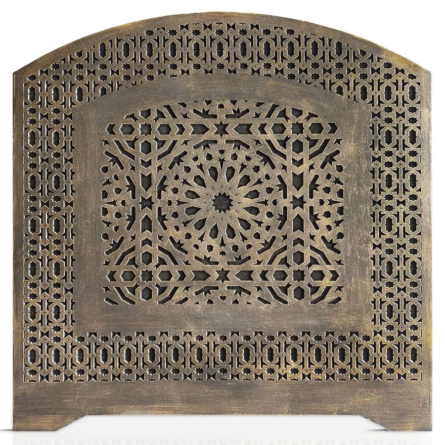 Tête De Lit En Bois Sculpté