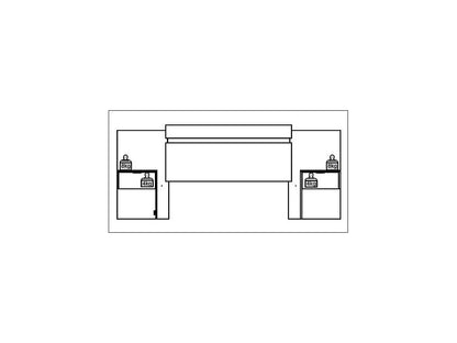 Tête de lit extensible avec chevets installée dans une chambre