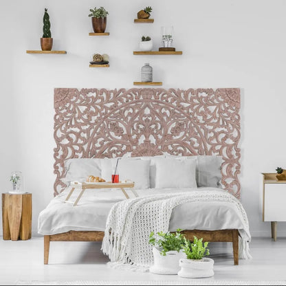 Tête De Lit En Bois Sculpté 180 Marron