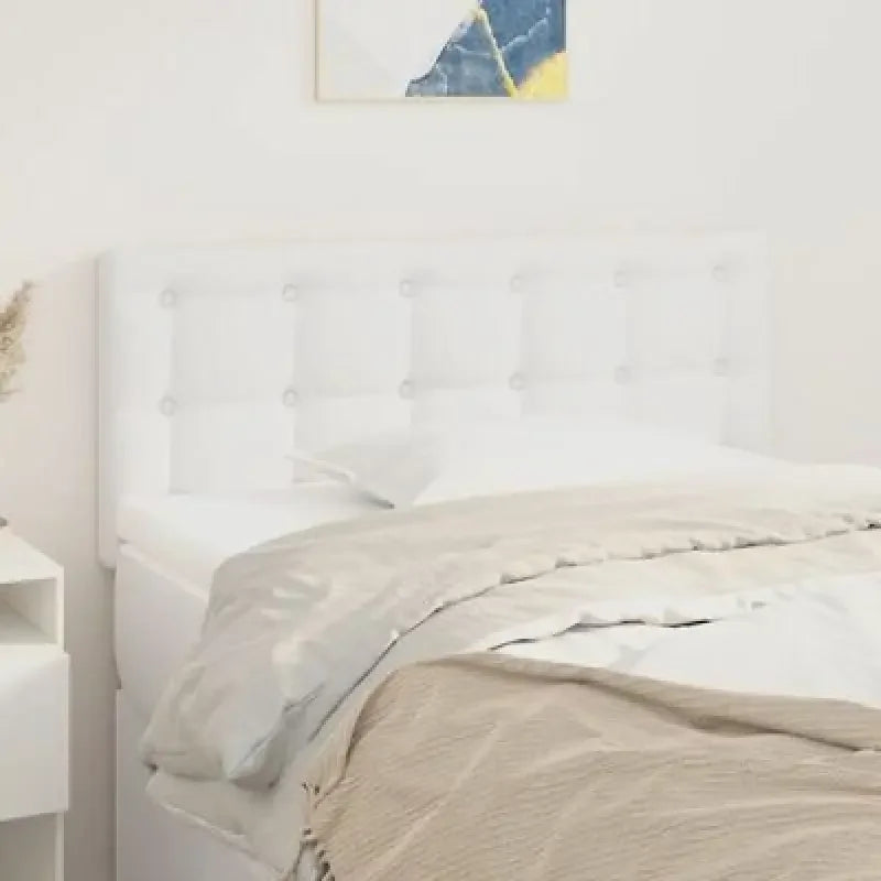 Tête De Lit Blanc Capitonné