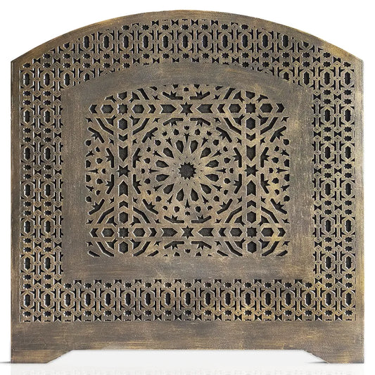 Tête De Lit En Bois Sculpté